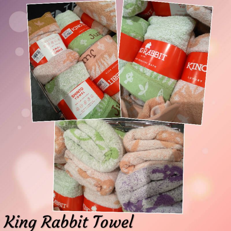 Handuk King Rabbit size 60x120 cm / Towel King Rabbit