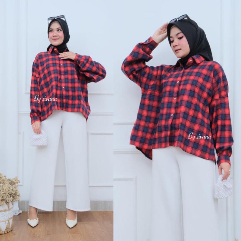 Kemeja Flanel OVERSIZE //JF675