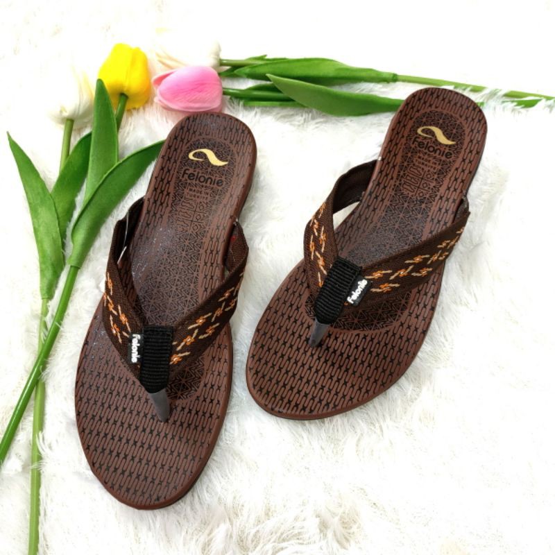 sandal wanita murah turki rajut japit kerlip Felonie  DD 01