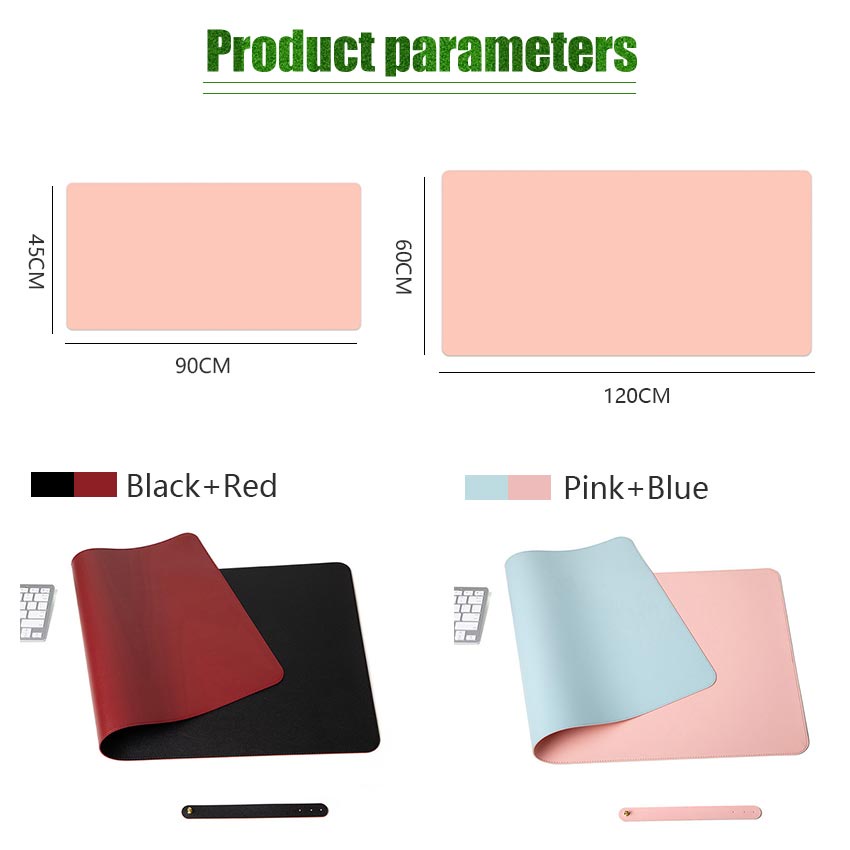 Besar Alas Mouse Kulit Meja Kerja Untuk Laptop Desk Mat Bahan Mousepad Dua Sisi Nusa.Belanja