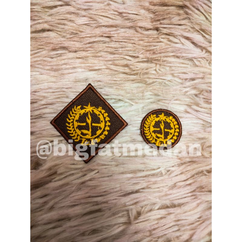 patch bordir tanda pelantikan pramuka,emblem logo tanda pelantikan pramuka,bordir logo pramuka, Atribut sekolah