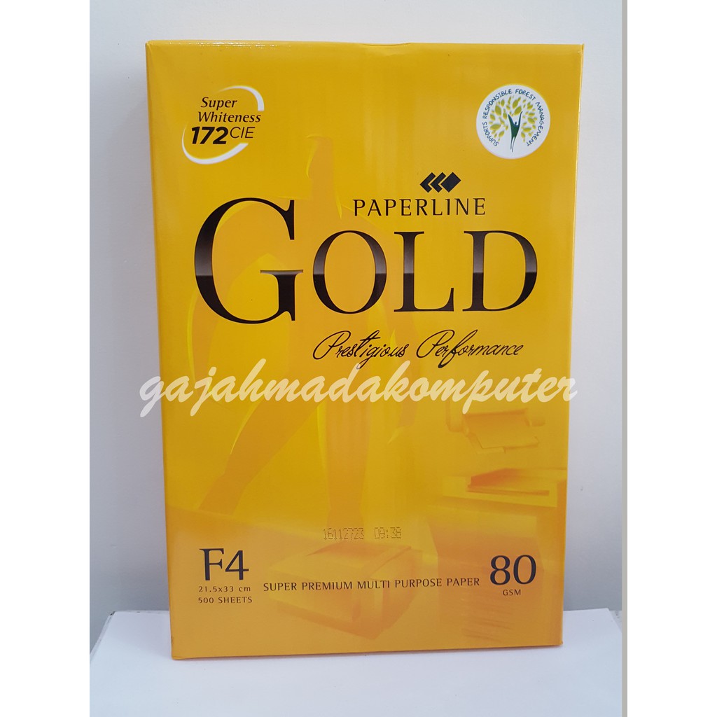 Kertas HVS F4 FOLIO 80 gr 80 gsm 80gram PAPERLINE GOLD