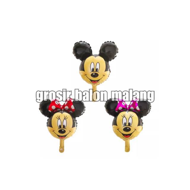 Balon kepala mickey minnie / size mini