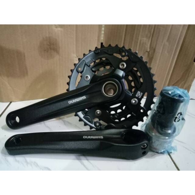 Crank shimano holotech2 mtb tipe acera seri mt300 via malaysia mata chain ring 40-30-22t