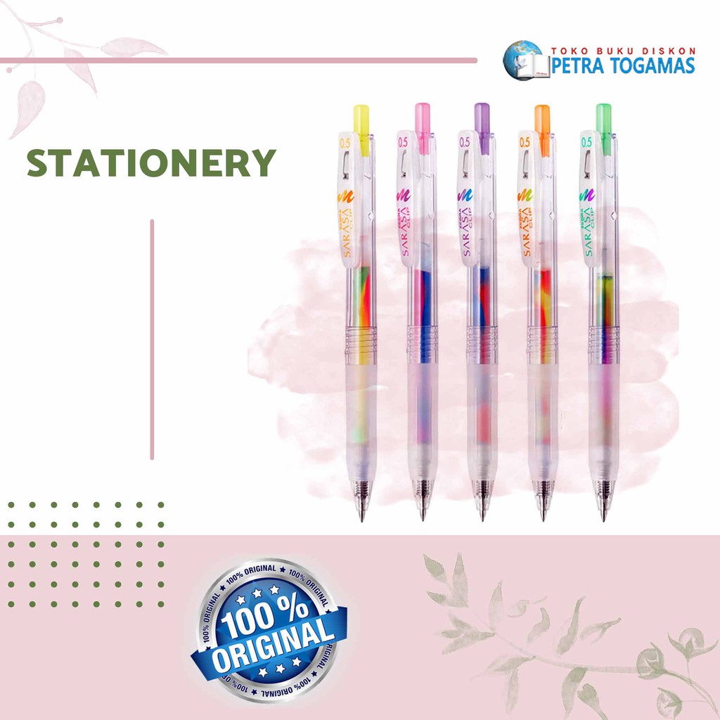 

BALLPOINT SARASA CLIP 0.5 ZEBRA MARBLE SET 5 (4 MARBLE + 1 REGULER BLACK 0.5)