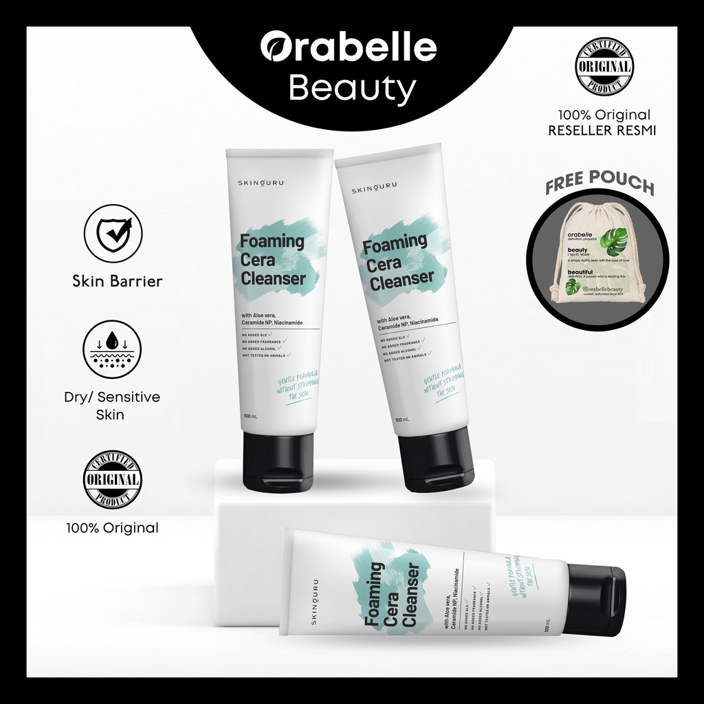 SKINOURU Foaming Cera Cleanser 100ml Sabun Cuci Muka non SLS Sabun Muka sensitive Sabun Jerawat