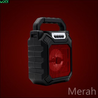 [UOOK] Speaker Portable Bluetooth Nirkabel Mic Salon Mini LED Disco Bass Wireless USB TF-Card BT15-7