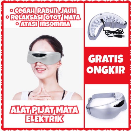 Alat Pijat Mata Elektrik Rechargeable Sensor Inframerah Eye Massager Original