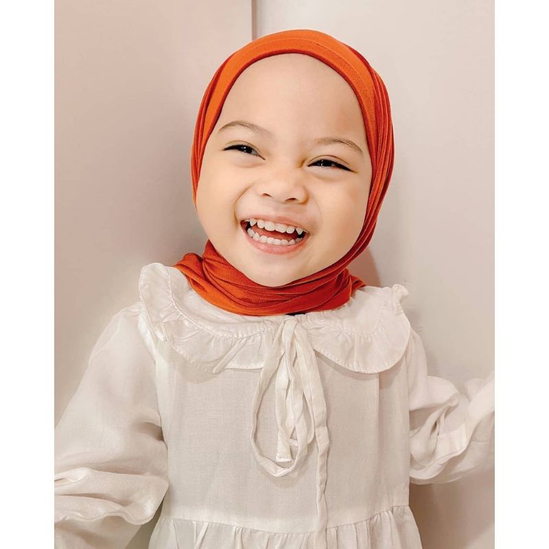 Hijab Pashmina Instan Camila 0-3 tahun / Jilbab Anak Instan Jersey Camila