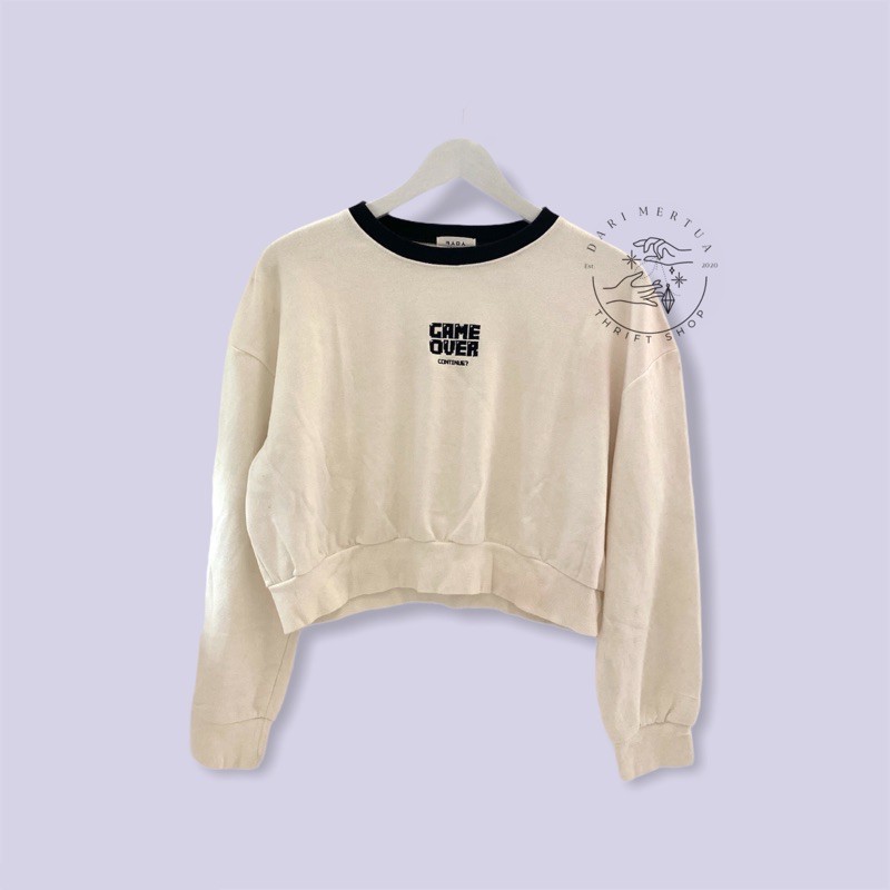 Game Over Sweatshirt Sweater by Cosmos Thrift Thrifted Preloved