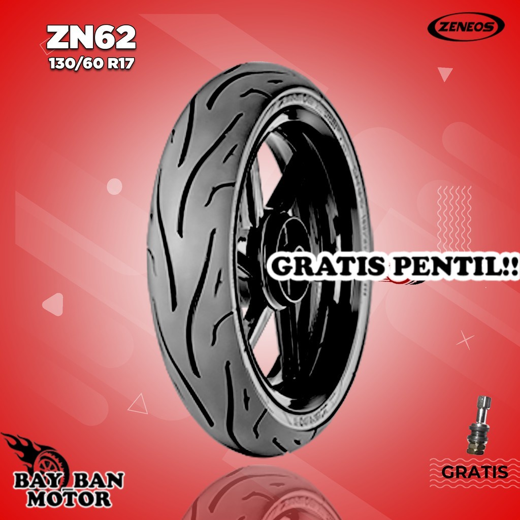 Ban Motor MOGE (Motor Batangan) //  ZENEOS ZN62 130/60 Ring 17 Tubeless ban motor tubles ring 17 tubles