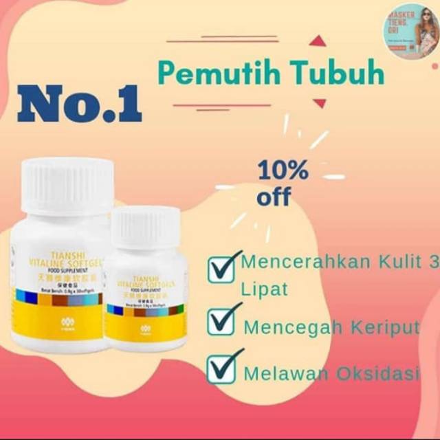 Pemutih badan terbaik di duni, 100% asli produk tiens