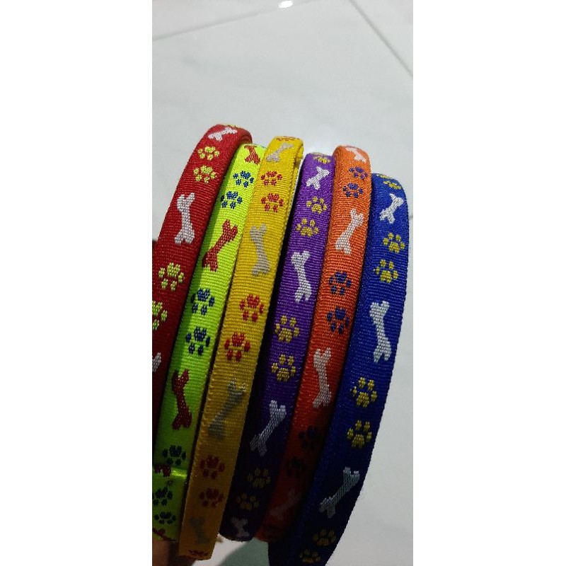 Bahan Tali motif panjang 12 meter 1 cm roll kalung kucing A