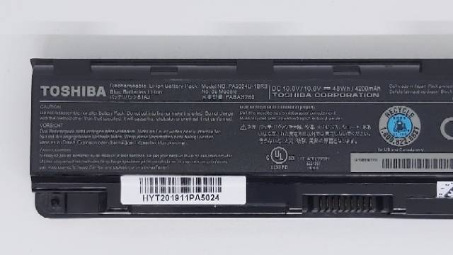 Original Baterai Laptop Toshiba Satelite C800 C800D C840 C845 C850