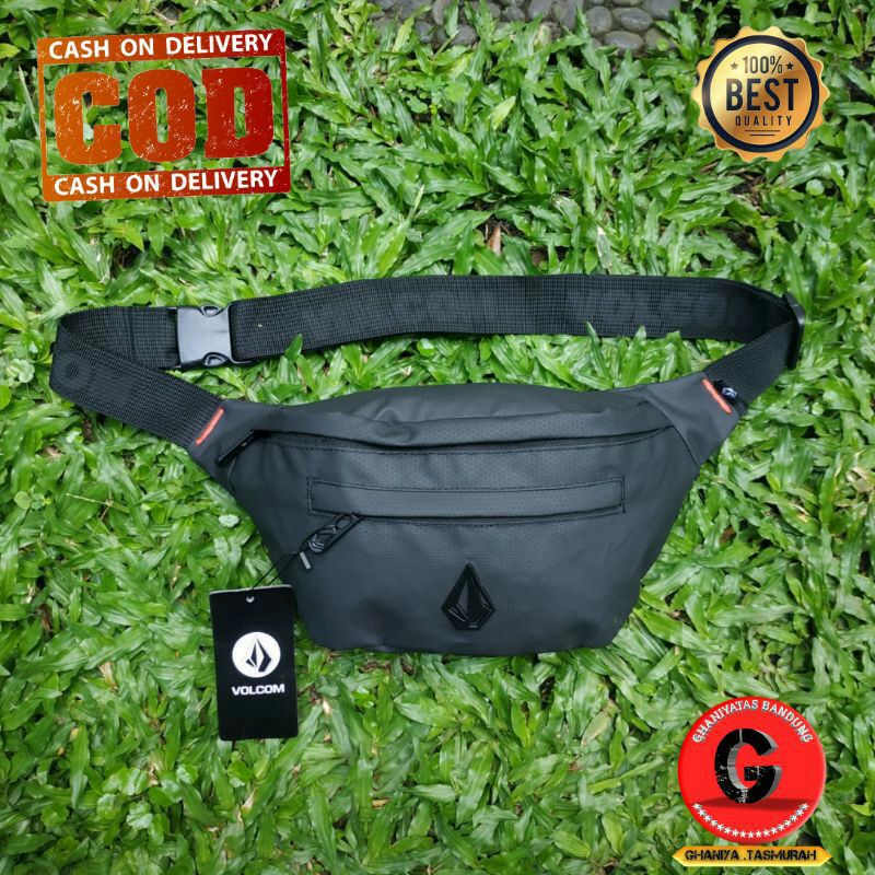 tas Volcom waist bag Volcom tas selempang Volcom waterproof logo besi
