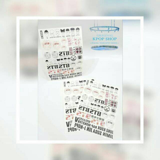 KPOP BTS TATTOO TEMPORARY IMPORT