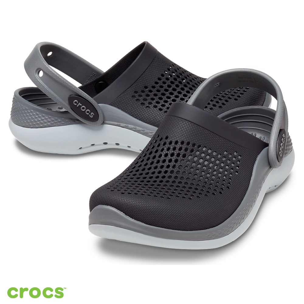 Crocs / Sandal Crocs / Crocs Literide 360  / Sandal Pria / Sandal Wanita / Sandal Karet / Sandal Anti Air - Black White 0DD