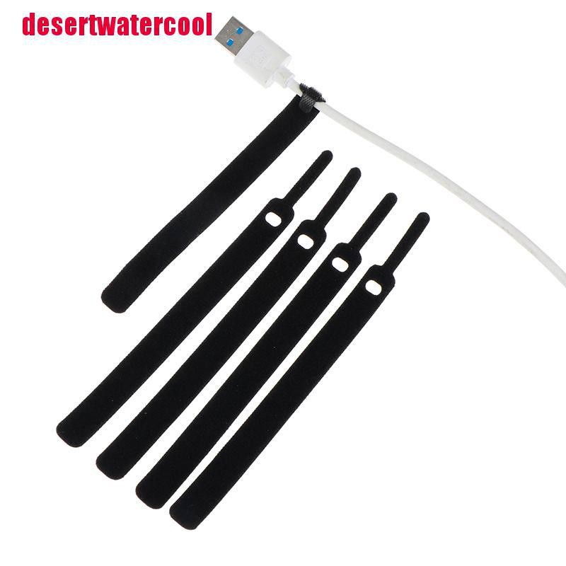 (Desertwatercool) 5pcs/bag Organizer Penggulung Kabel Earphone/Mouse