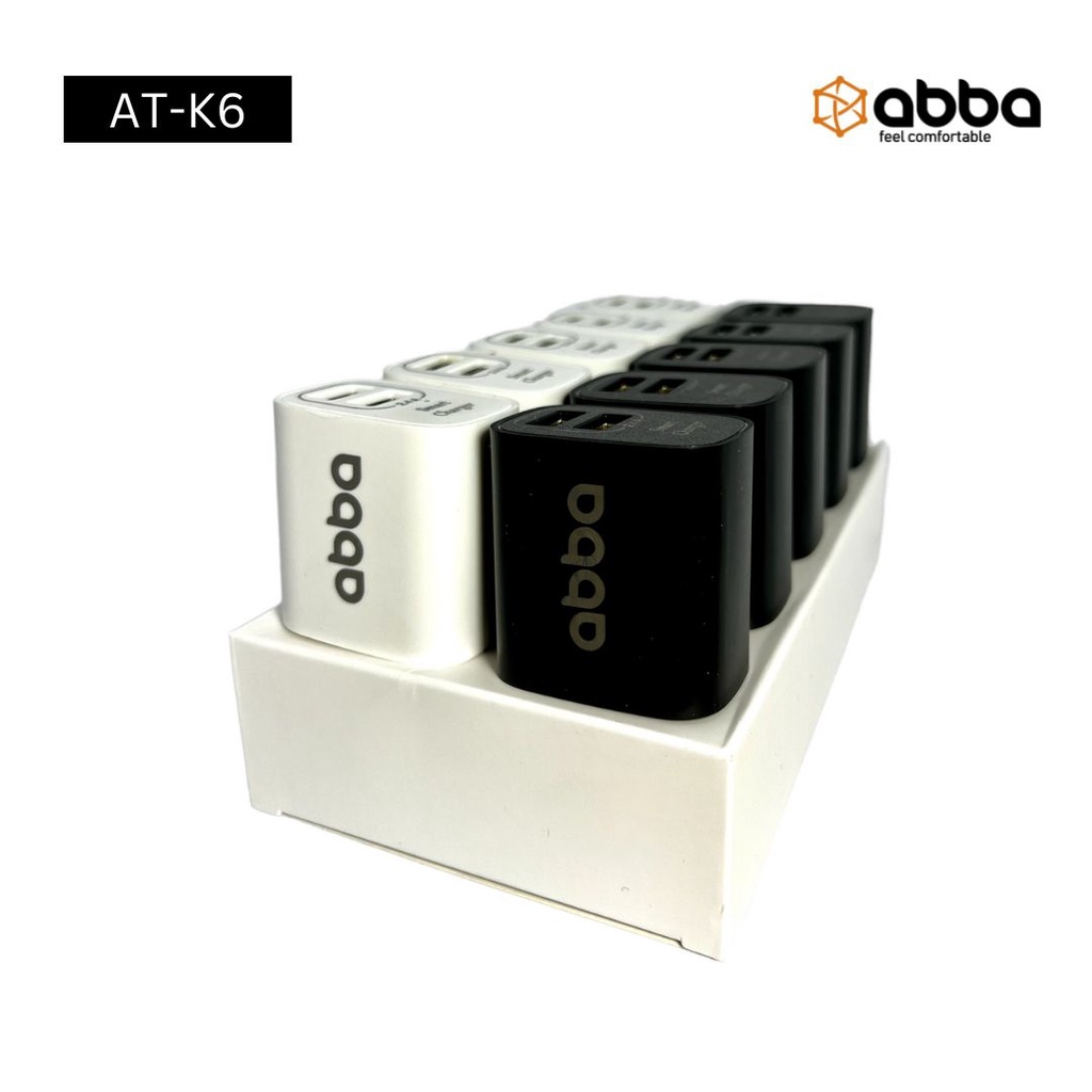 ABBA AT-K6 BATOK CHARGER DUAL USB PORT 2.4 AMPERE