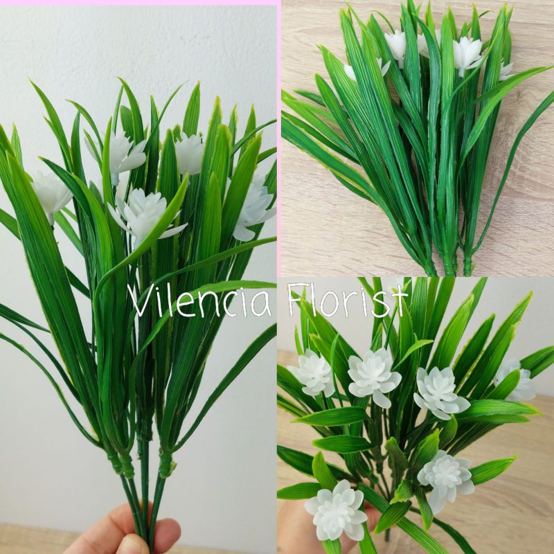 Daun rumput kucai /daun plastik palsu artificial dekorasi