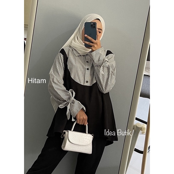 FLOLIA BLOUSE WANITA TERBARU-SIZE S M L XL XXL XXXL 5L-2