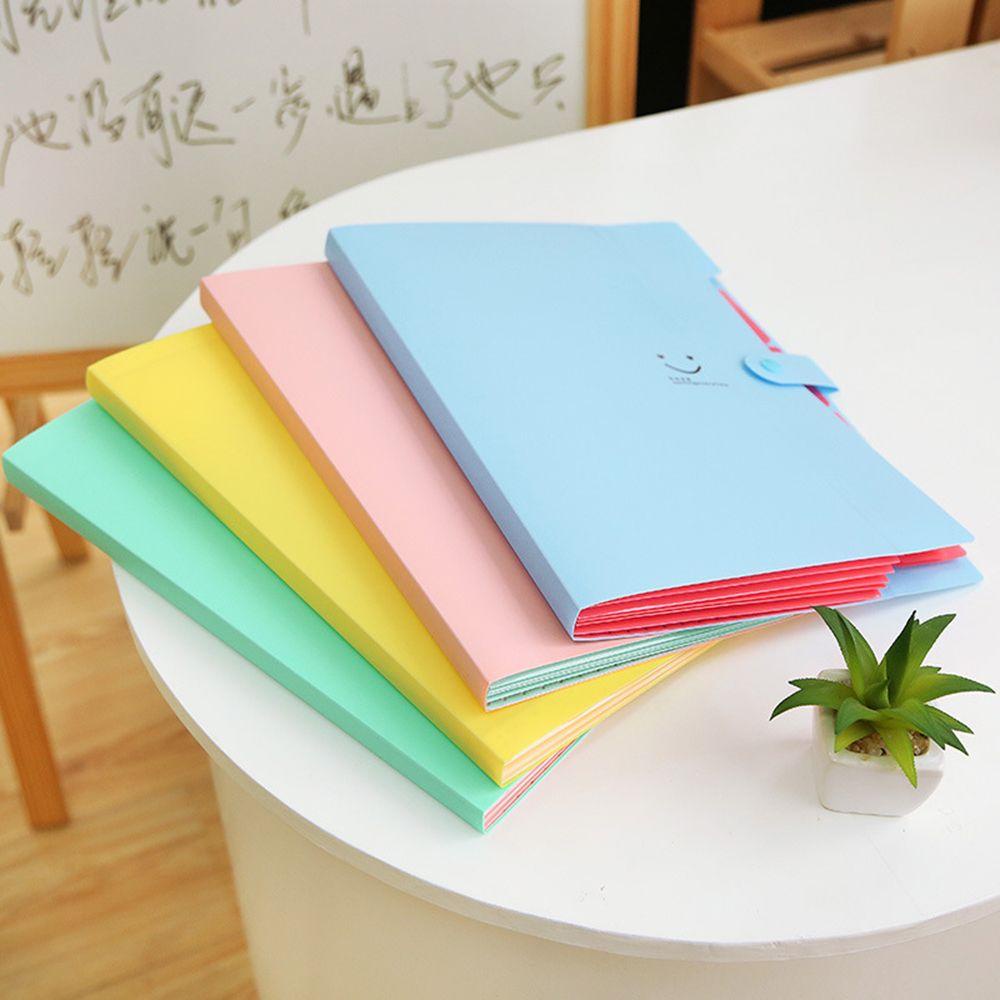 Lanfy A4 File Folder 5kantong Kantong Usaha Carpetas File Organizer Tempat Dokumen Bill Folder