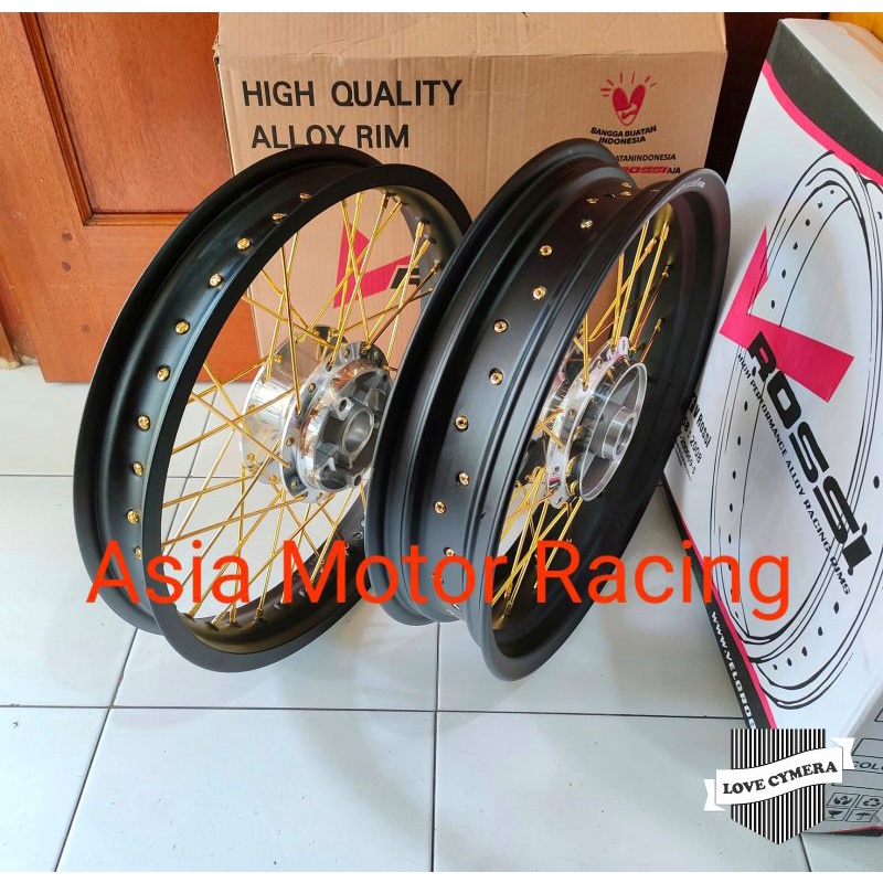 Sepaket velg Vixion New Vixion Nvl Double Disc 215 350 Ring 17 Bonus Rakit Stell Velg Jati jari Trom