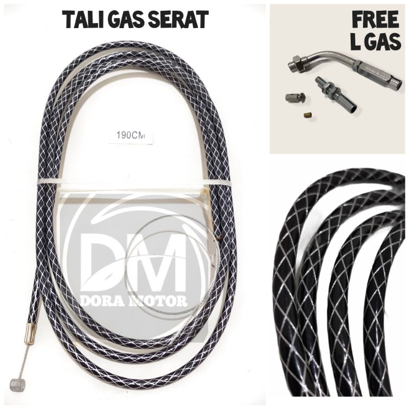 TALI GAS SERAT UNTUK SEMUA TIPE MOTOR COCOK / TALI GAS SPONTAN / TALI GAS SERAT KARBON