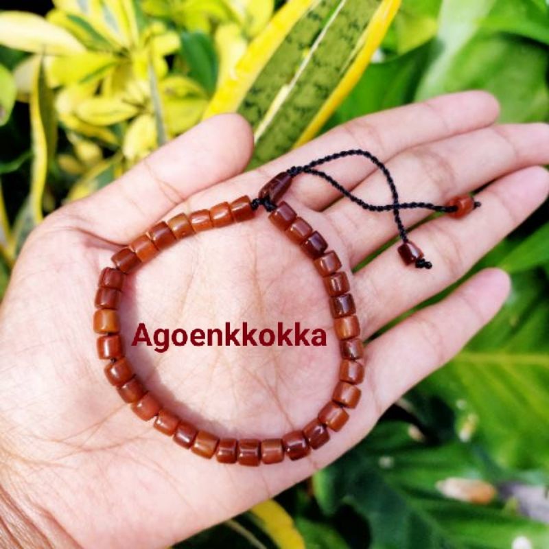 Gelang kokka kaukah  marjan 33 kpl coklat