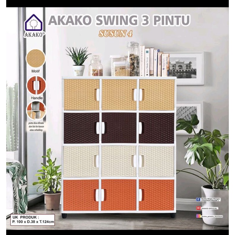 Lemari Akako Swing 4susun 12kotak