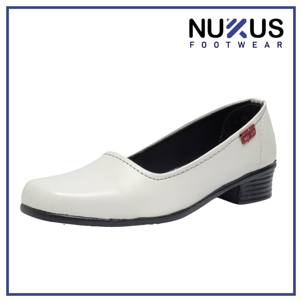 Nukus Sepatu Pantofel Wanita Putih - P03