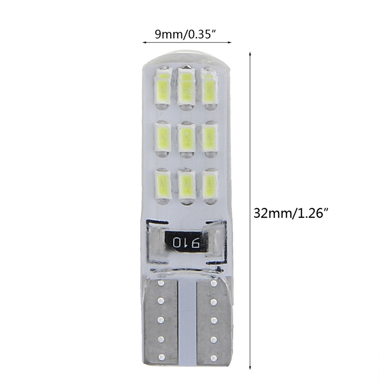 Zzz T10 3014lampu Plat Nomor Mobil LED SMD Tail Lamp Bohlam Instrumen Silikon