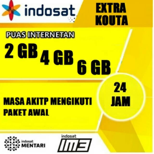 INDOSAT DATA EXTRA KUOTA 2GB