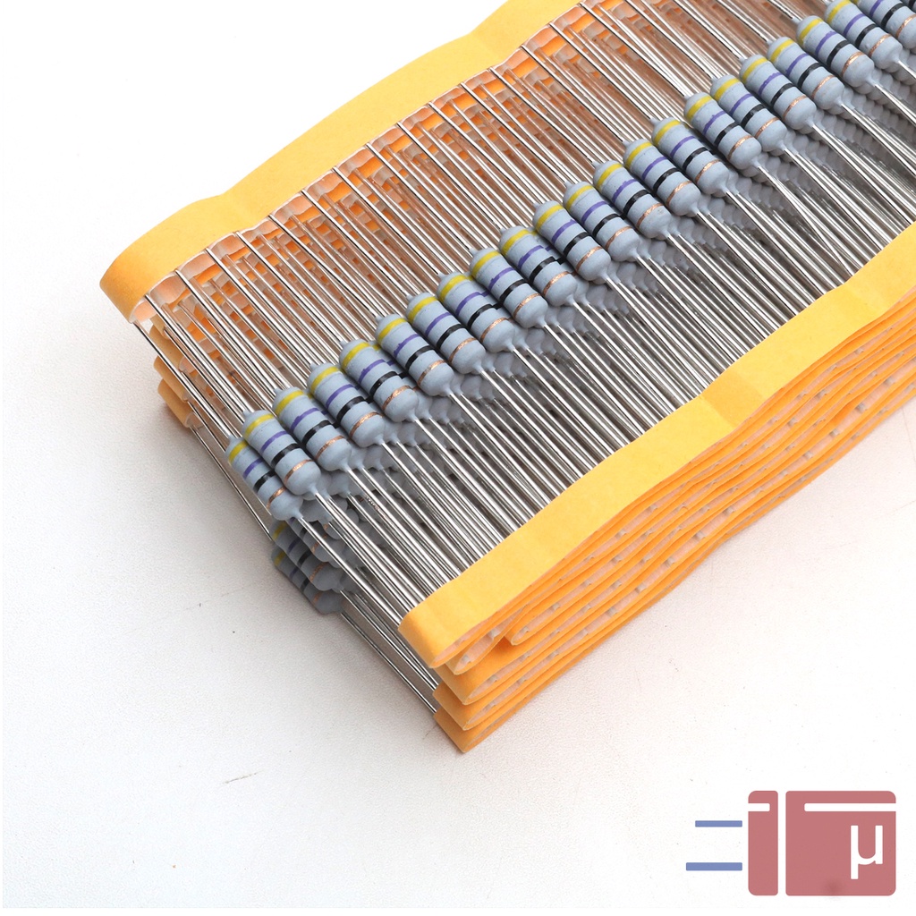 x10 Resistor 47R 47 Ohm 1W Metal Oxide 5% Taiwan Kaki Tembaga