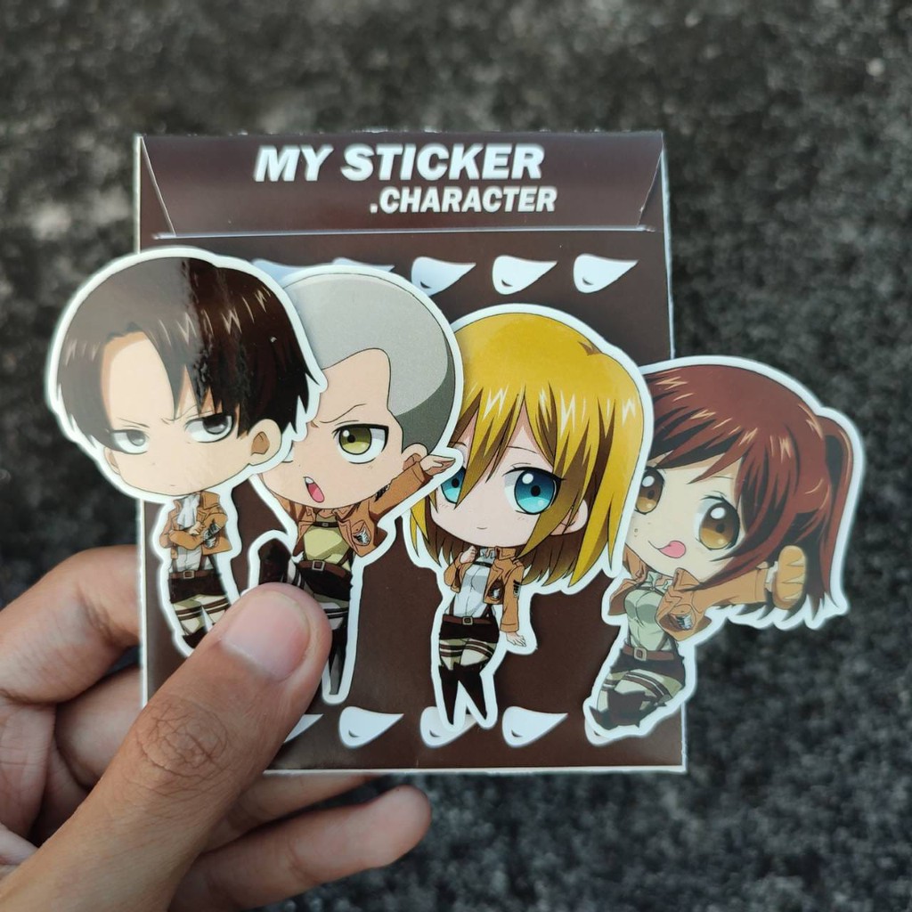 Sticker Collection - Stiker Shingeki no Kyojin (Attack on Titan) Terlengkap - 1 Set isi 6