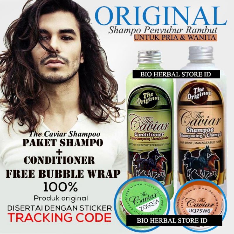 Shampo The Caviar Asli / Paket shampo dan Conditioner Kuda