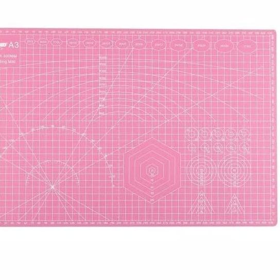 

Big Sale Cutting Mat / Alas Potong CM-A3 Hijau Pink Self Healing Double Side !