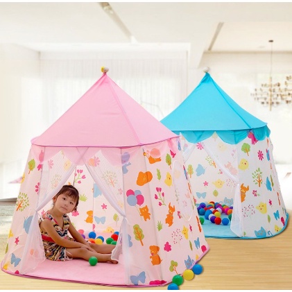 TENDA BERMAIN ANAK HOUSE CASTLE MODEL 2 PINTU TENDA LIPAT