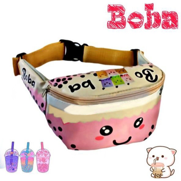 GGS COD Tas Selempang Waistbag Boba Anak / Tas kekinian Boba / Tas Bahu Anak Boba