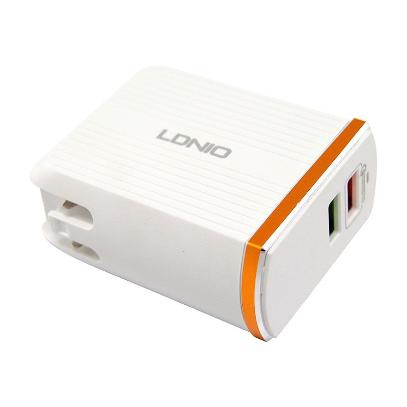 Adaptor Charger LDNIO Dual USB Travel Charger A2502Q With Kabel USB Micro For Android