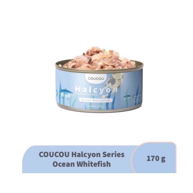 COUCOU Halycon Premium Wet Food Kaleng 170Gr Makanan Basah Kucing Cou Cou