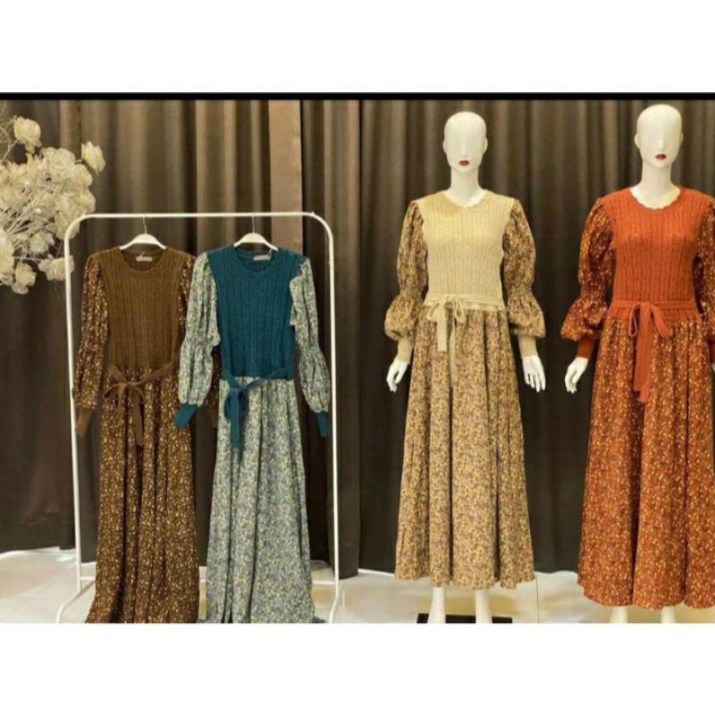 dress rajut kombinasi by vivorie