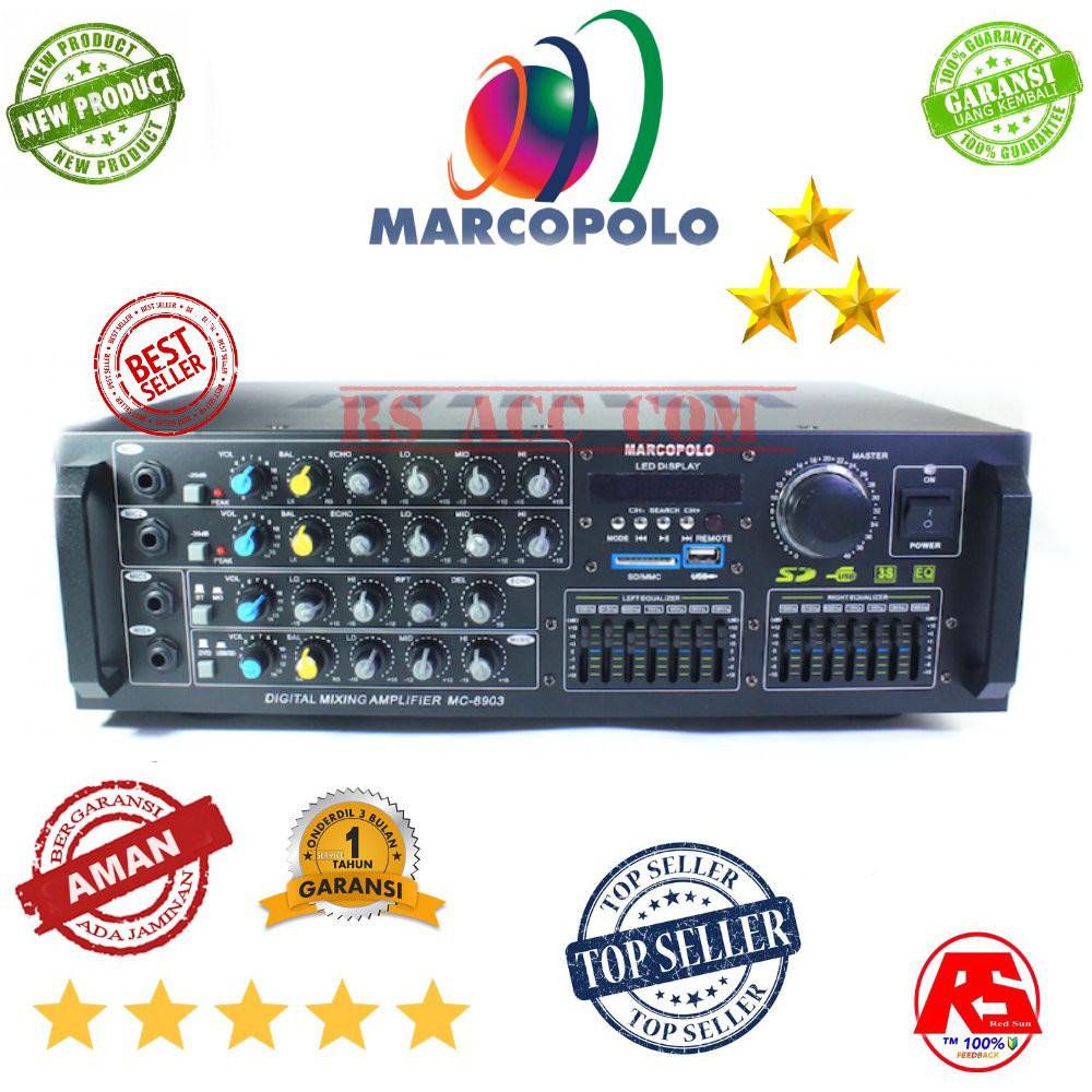 AMPLIFIER SPEAKER KARAOKE MARCOPOLO MC 8903 ENJOY MUSIC ORIGINAL PREMIUM