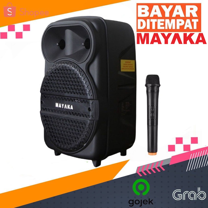 Mayaka Speaker Bluetooth Meeting Portable MAYAKA SPKT-1808EAD speaker 8 inci