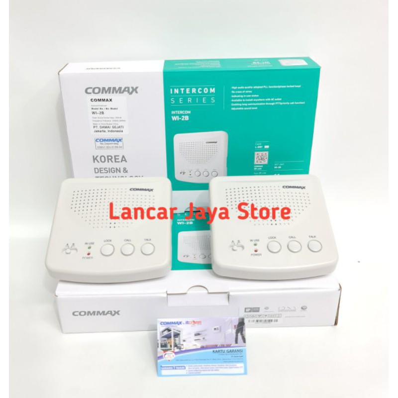 Intercom Wireless Commax WI-2B Interphone Tanpa Kabel Commax Wi-2B