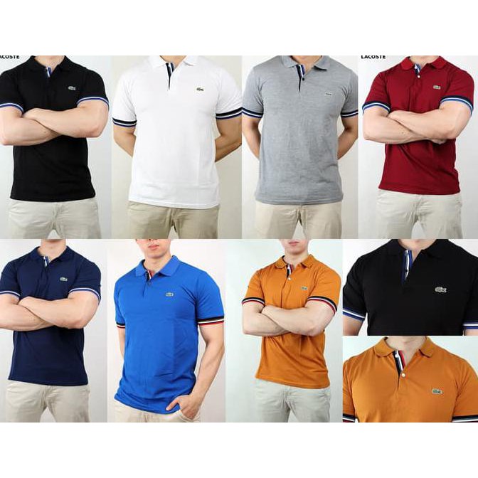 Polo Shirt Lacoste 2018 Impor Premium Pique Real Pic Gan Grade Ori - Putih .Aruansy.Olshop