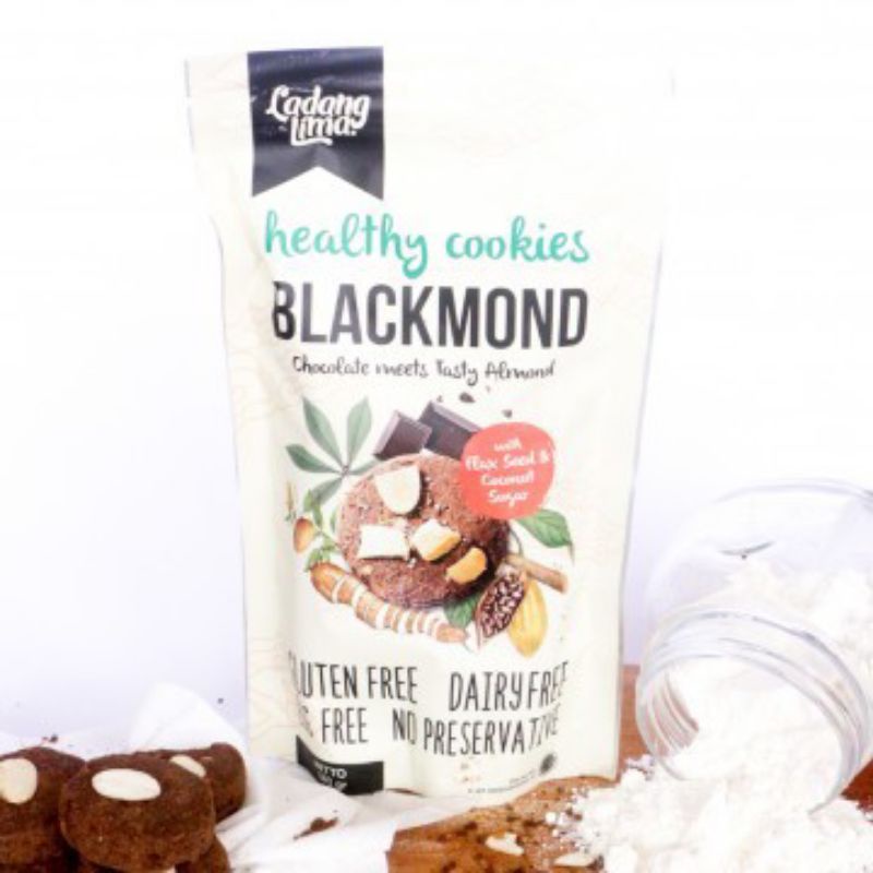 Ladang Lima - BLACKMOND Healty Cookies With Flax Seed &amp; Coconut Sugar 180 g