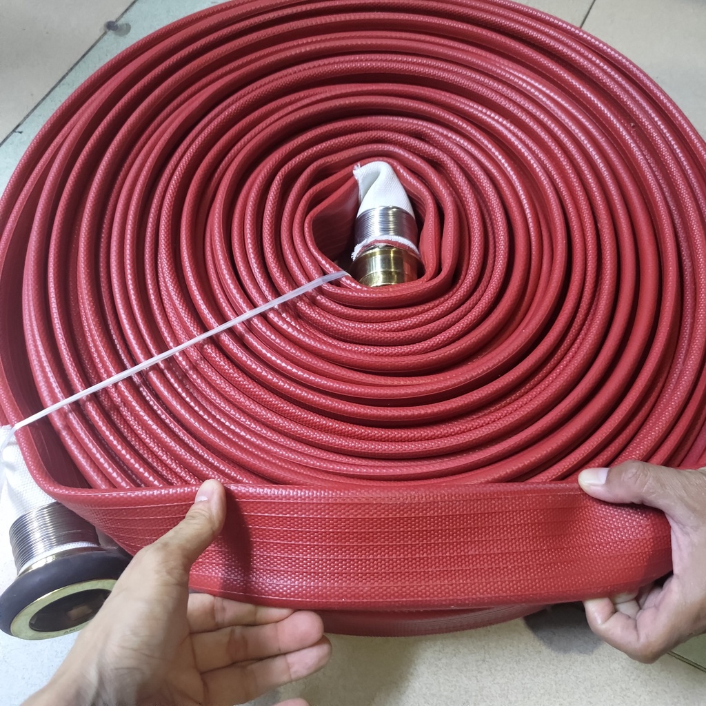 Fire Rubber Hose Karet 1.5 x 30 M Selang Pemadam 1,5 30m Coupling