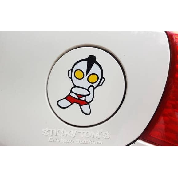 stiker ultraman chibi Tangki Mobil Lucu Unik Stcker Ultraman Laptop pc