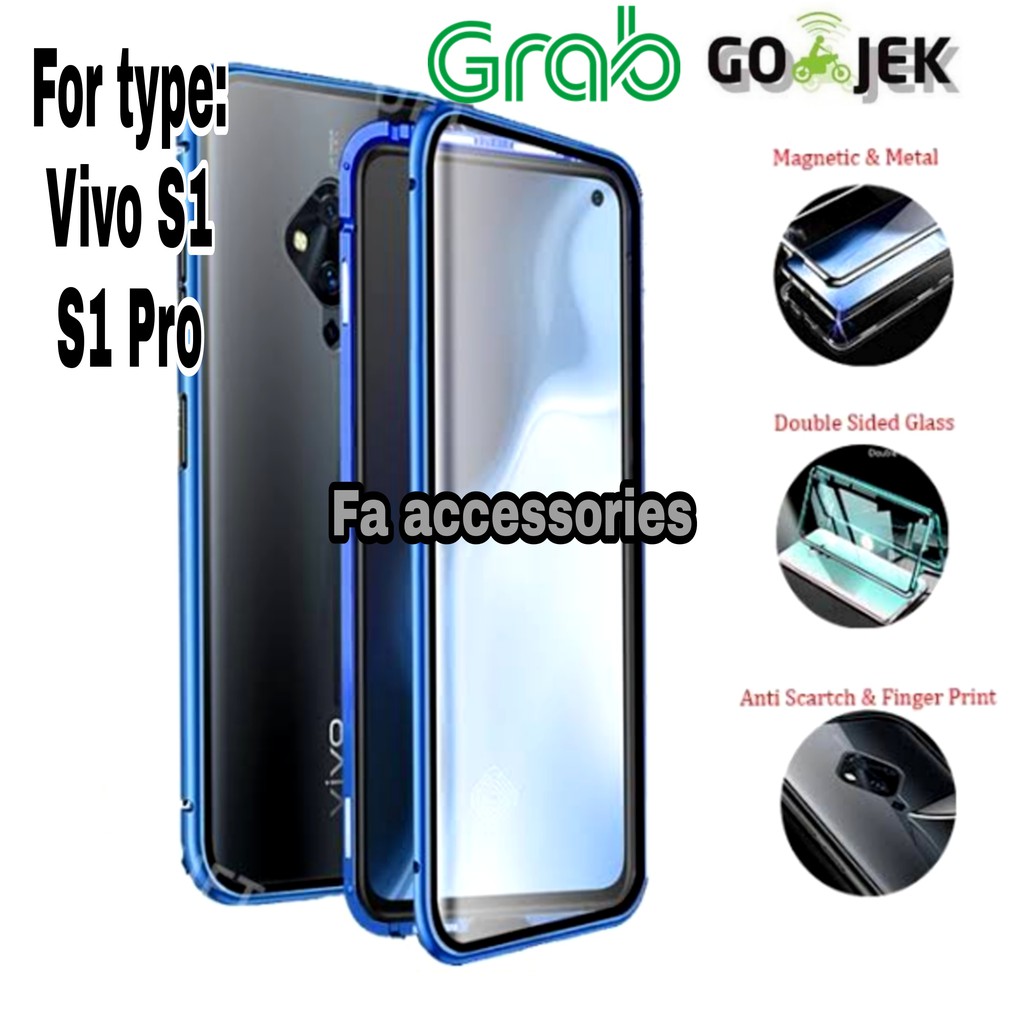 FA CASE MAGNETIC  VIVO S1 S1PRO PRO CASING MAGNETIC METAL GLASS HARD CASE